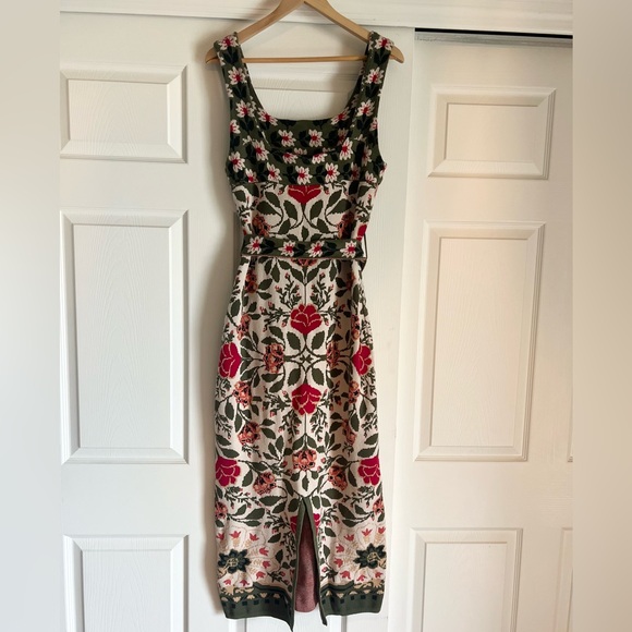 FARM Rio Sand Garden Tapestry Knit Midi Dress - Picture 7 of 9